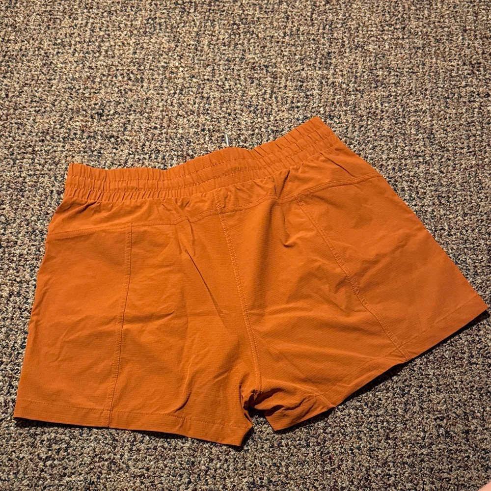Bright Orange Women's Athletic Shorts - Picture 2 of 4